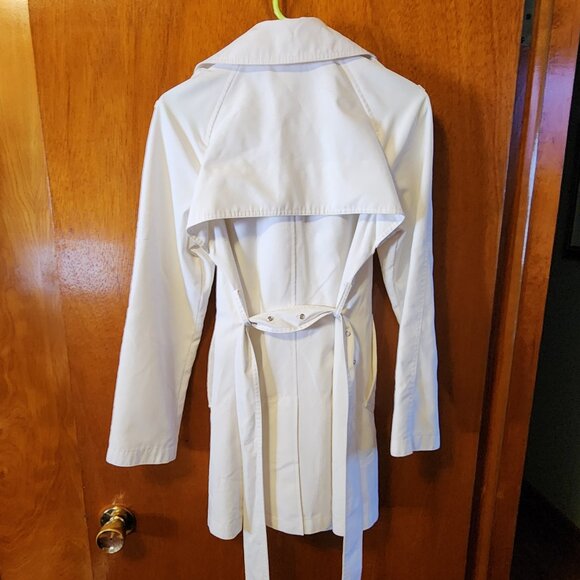 Women's PS London Fog White Trench/Rain Lightweight Jacket - Picture 9 of 9